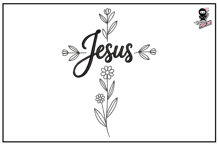Jesus | Christian Cross Embroidery Design