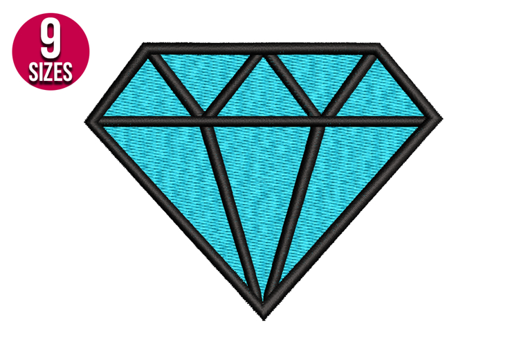 Diamond machine embroidery design - 9 sizes