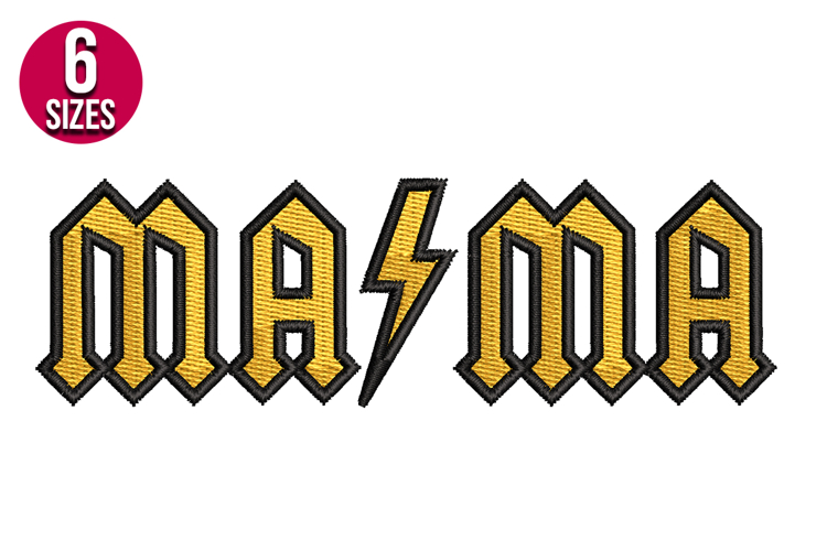 Mama machine embroidery design