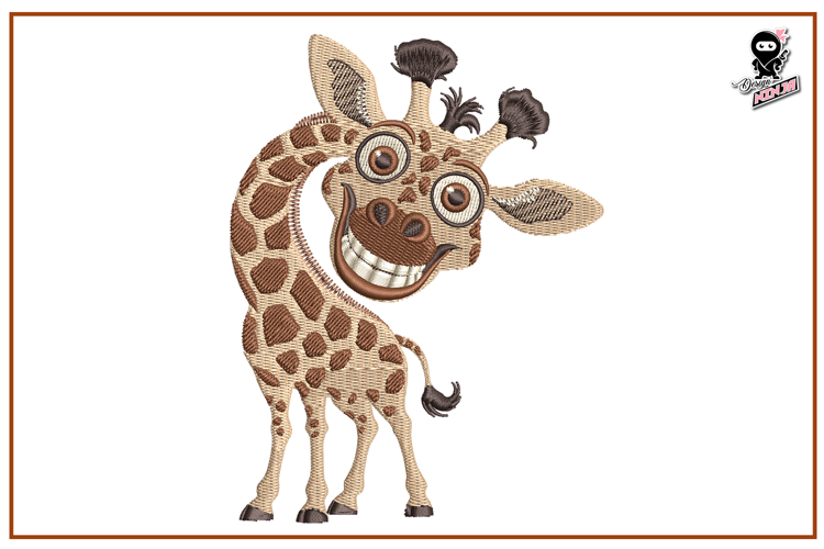 Silly Giraffe | Cute Animal Embroidery Design