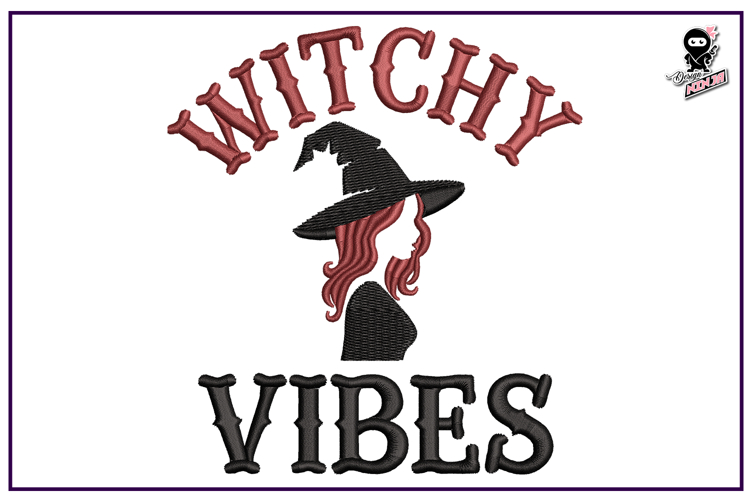 Witchy Vibes | Halloween Embroidery Design