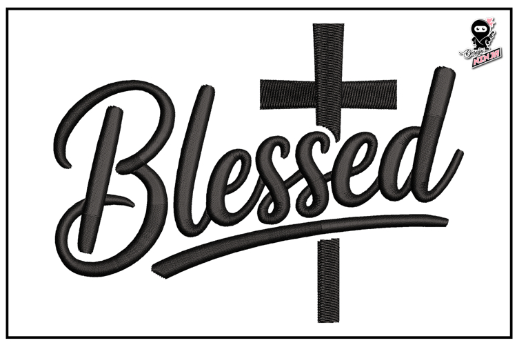 Blessed | Christian Embroidery Design
