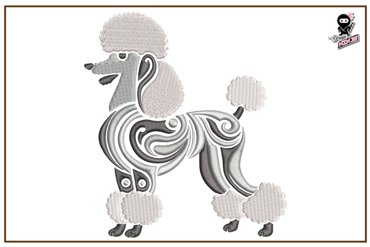 Poodle Dog| Tribal Animal Embroidery Design