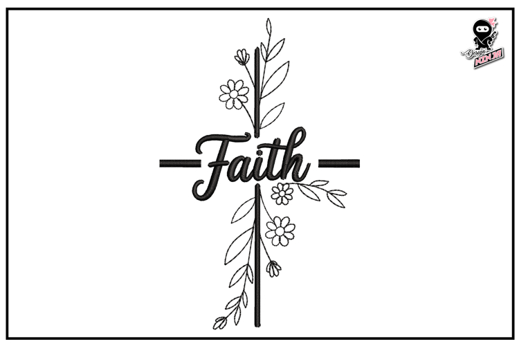 Chosen | Christian Cross Embroidery Design