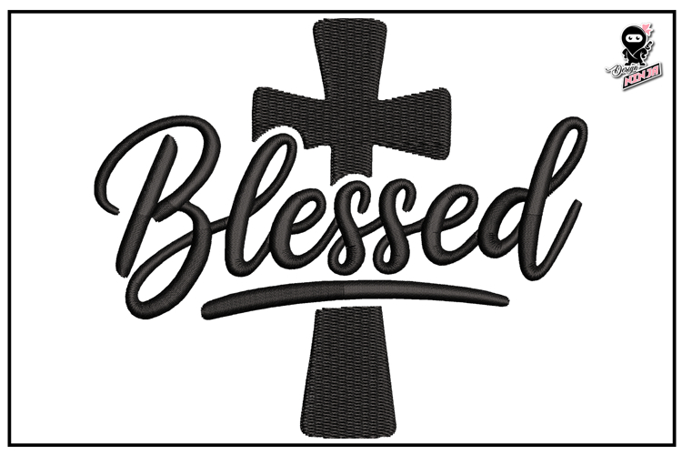 Blessed | Christian Embroidery Design