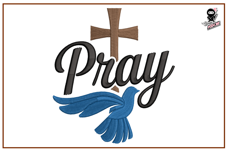 Pray | Christian Embroidery Design