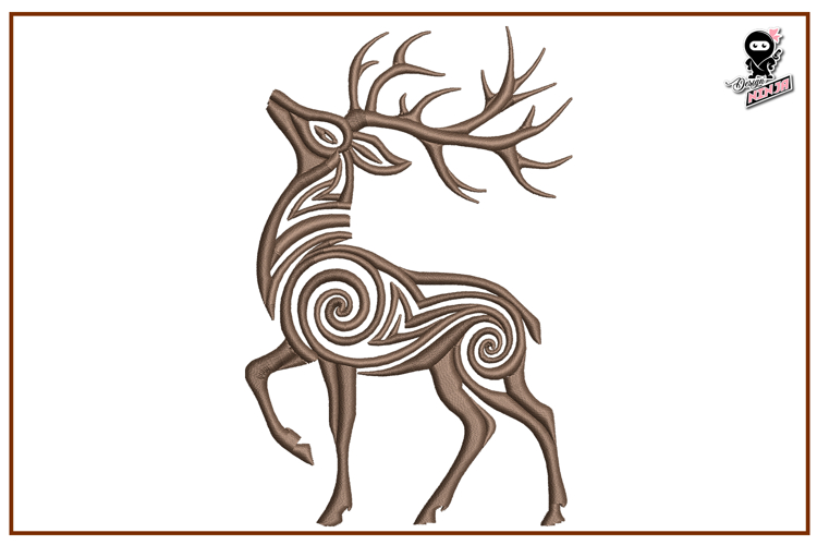 Deer | Tribal Animal Embroidery Design