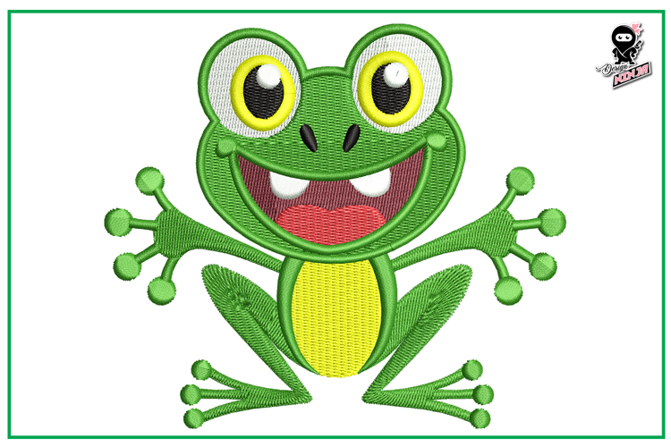 Frog Embroidery Image 2