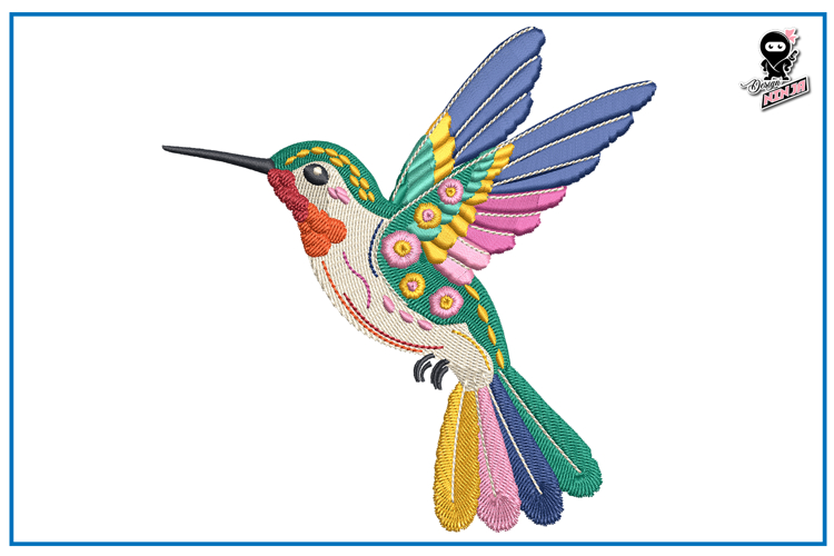 Hummingbird | Bird Embroidery Design