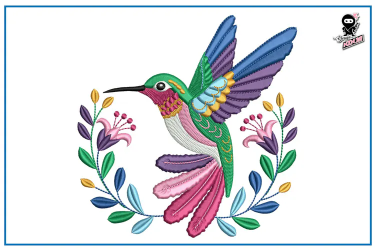 Hummingbird | Bird Embroidery Design