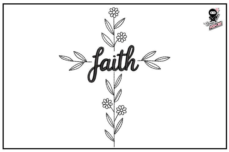 Chosen | Christian Cross Embroidery Design