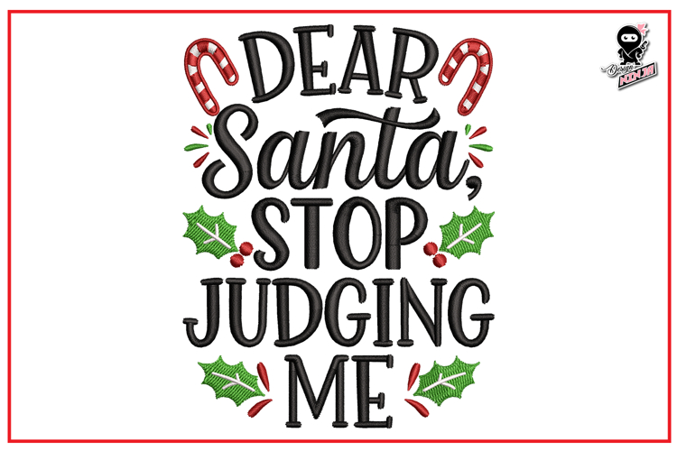 Funny Christmas Quote | Machine Embroidery Design