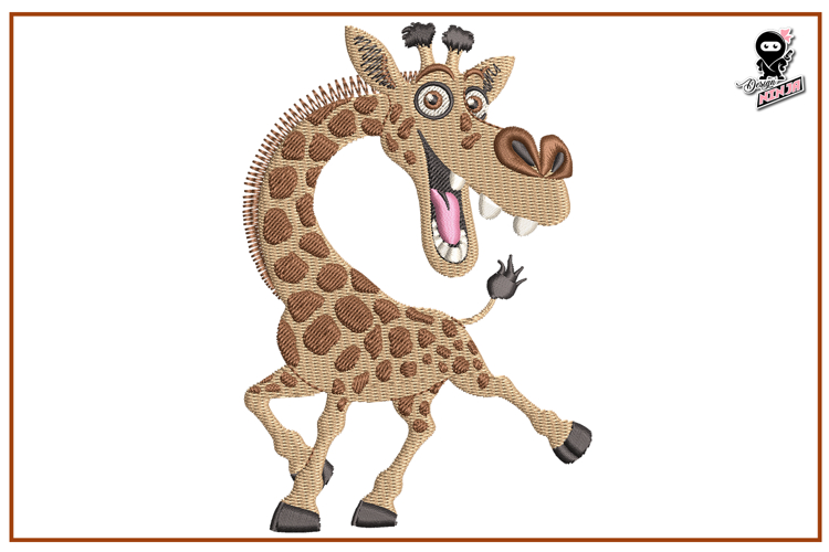 Funny Giraffe | Cute Animal Embroidery Design