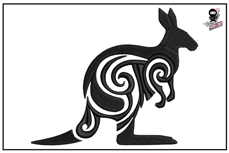 Kangaroo | Tribal Animal Embroidery Design