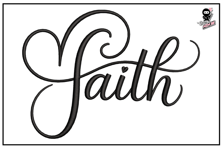 Faith| Christian Lettering Embroidery Design