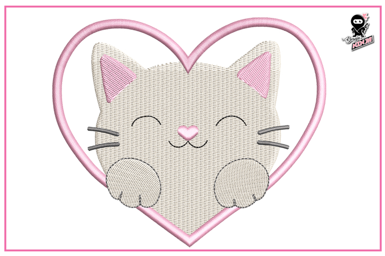 Peeking Cat | Baby Animal Embroidery Design