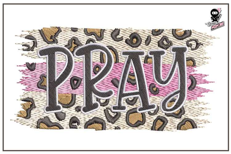 Pray | Christian Embroidery Design