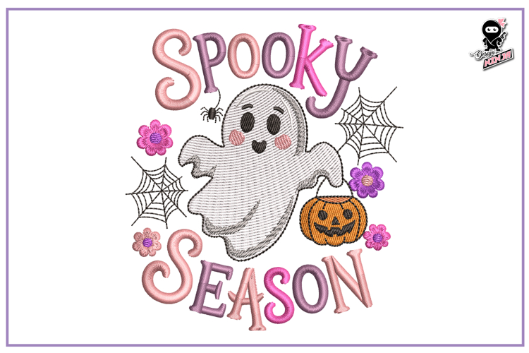Spooky Season| Pink Halloween Embroidery