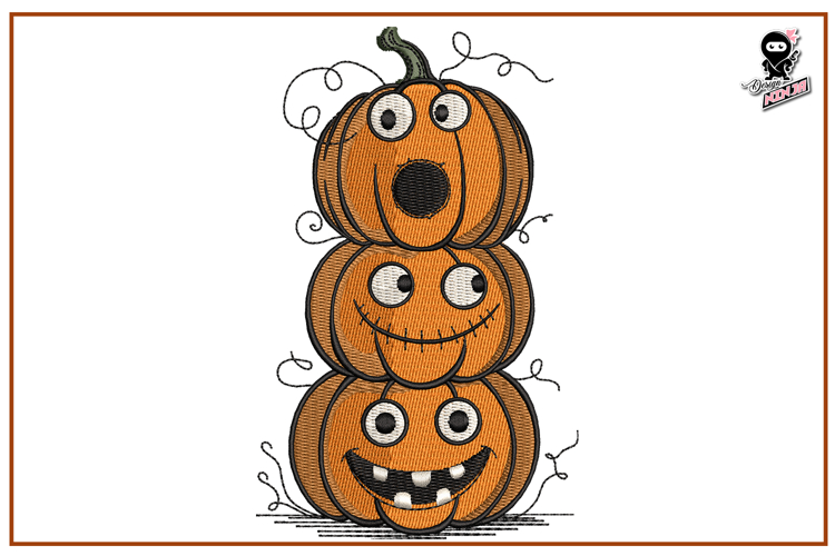 Halloween Pumpkins | Funny Fall Embroidery