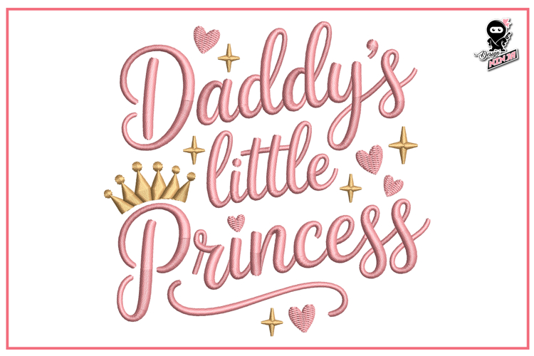 Daddys Little Princess | Baby Girl Embroidery Design