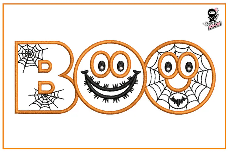 Halloween Boo| Spider Web Embroidery