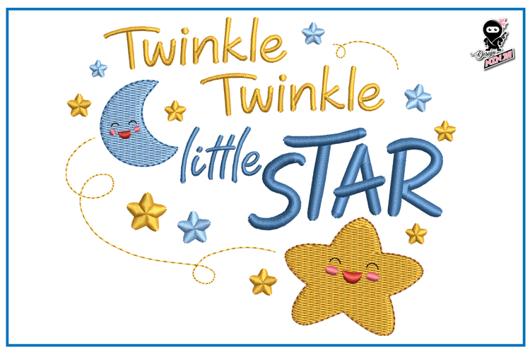 Twinkle Twinkle Little Star | Baby Embroidery Design