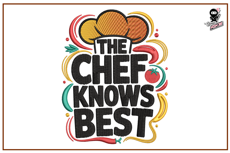 Chef Knows Best | Kitchen Machine Embroidery Design