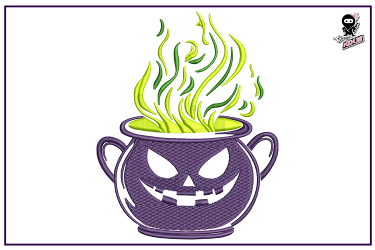 Witch Cauldron | Halloween Embroidery Design