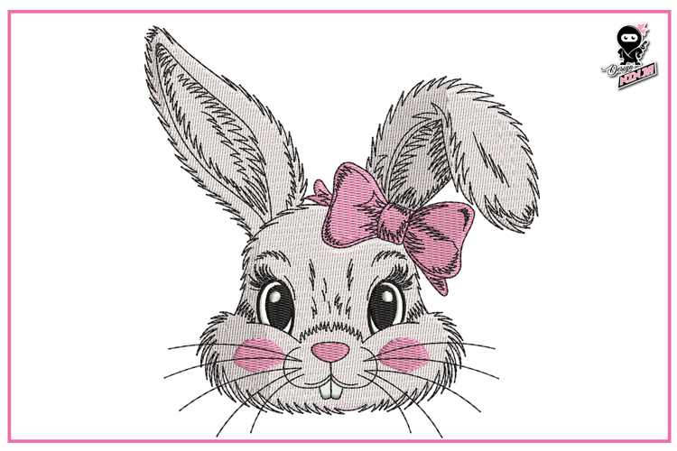 Bunny Embroidery Image 10