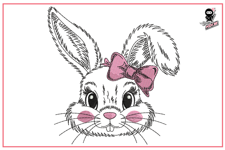 Bunny Embroidery Image 13
