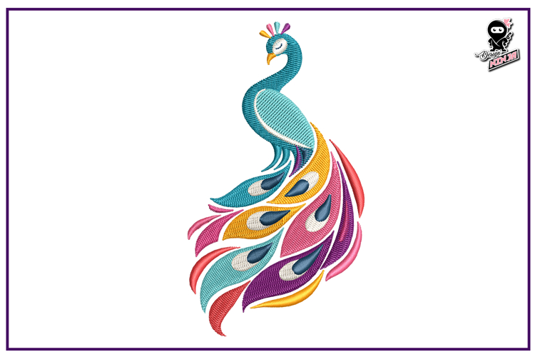 Peacock | Bird Embroidery Design