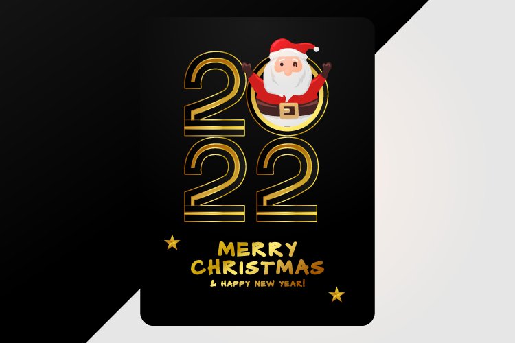Creative greeting card christmas and happy new year