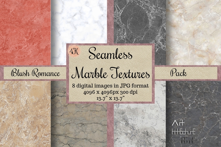 Seamless Marble Textures Blush Romance JPG 4K Digital Paper