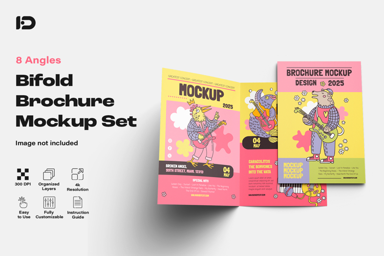Bifold Brochure Mockup Set