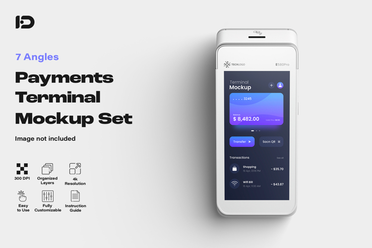Payments Terminal Mockup Set