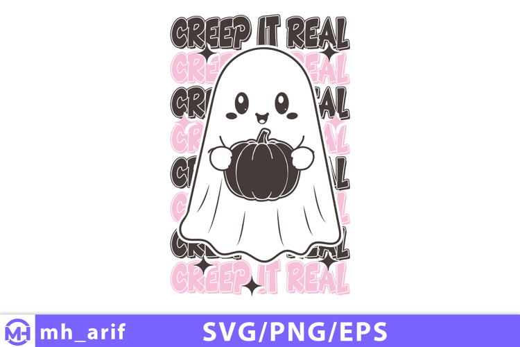 Retro Halloween Creep It Real SVG PNG T-shirt Design