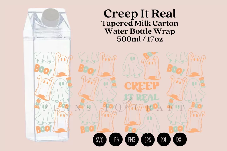 Creep It Real Milk Carton Bottle Wrap