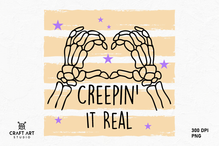 Creepin It Real Stripes PNG | Halloween Sublimation PNG
