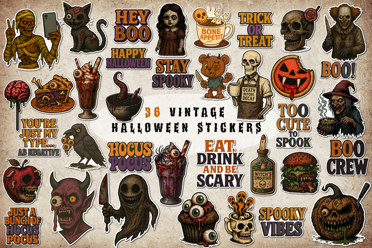 Vintage Stickers Png Image 24