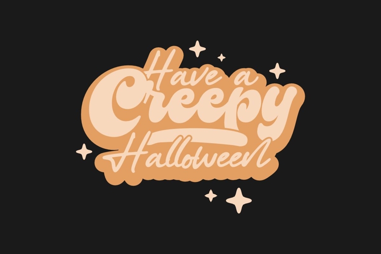Creepy Retro Vintage Halloween T-shirt Design