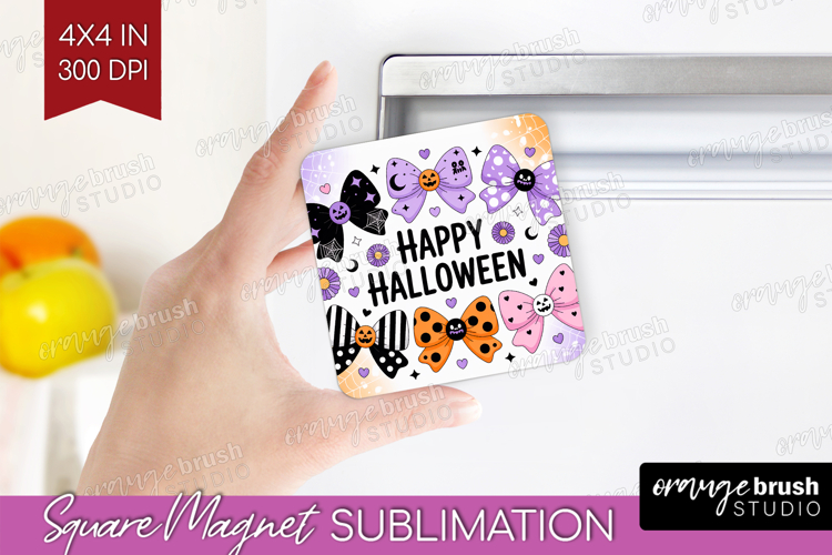 Creepy Bows Halloween Magnet Sublimation Spooky Season