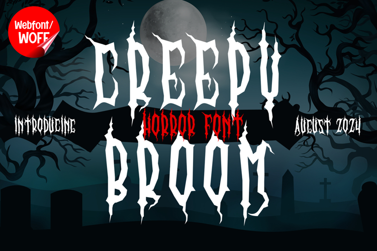 Creepy Broom | Horror Halloween Webfont for Spooky Websites