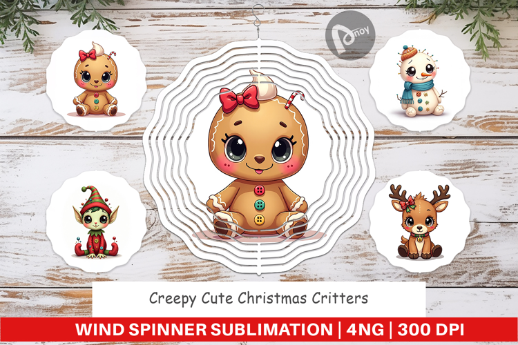 Creepy Cute Christmas Wind Spinner