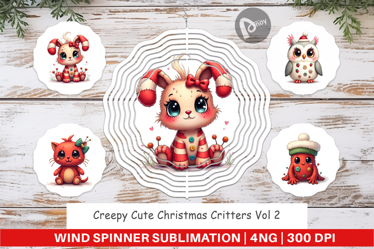Creepy Cute Christmas Wind Spinner