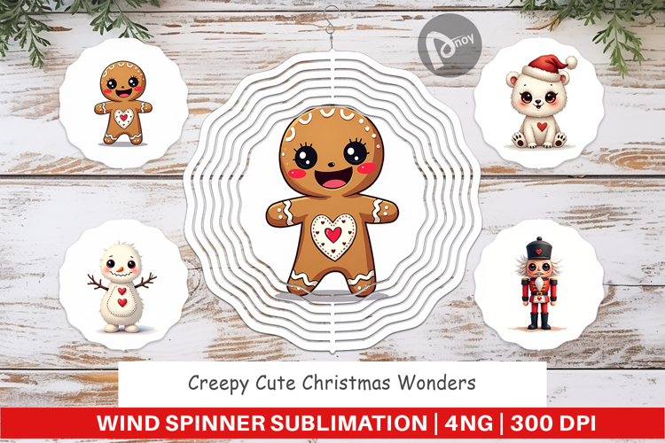 Creepy Cute Christmas Wind Spinner