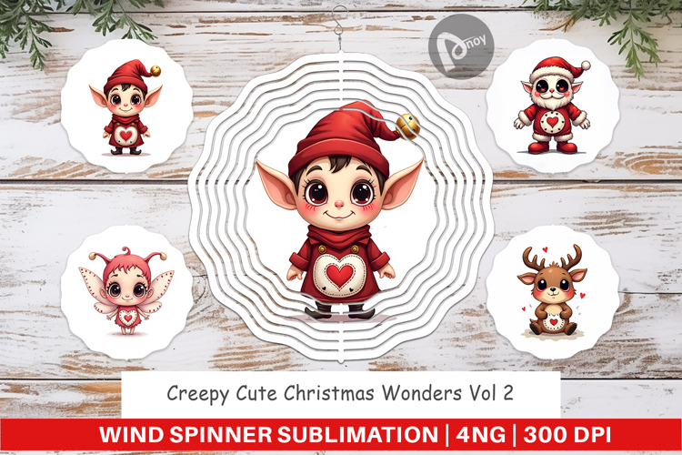 Creepy Cute Christmas Wind Spinner