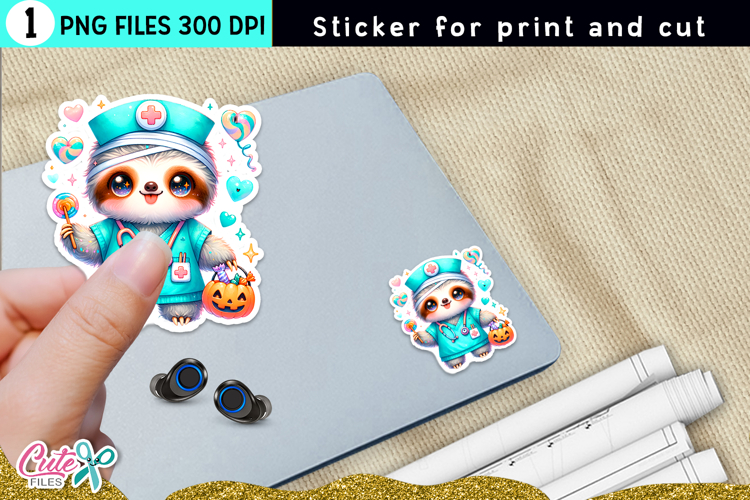 Creepy Cute Nurse PNG| Spooky Medical Print & Cut Design