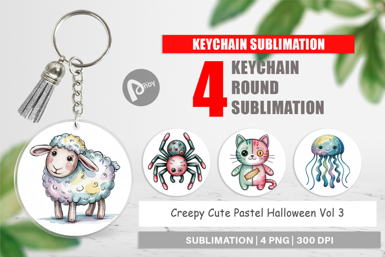 Keychain Creepy Cute Pastel Halloween