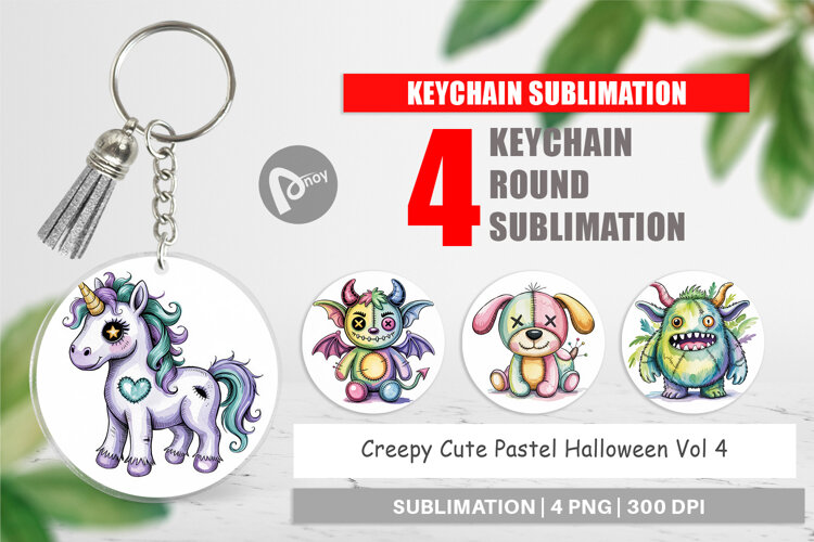 Keychain Creepy Cute Pastel Halloween example image 1