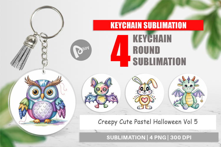 Keychain Creepy Cute Pastel Halloween